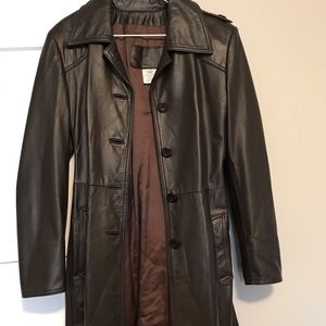 Brown Leather Coat